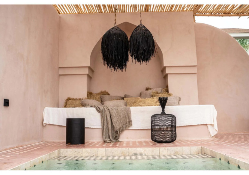 Tabouret Tribe - Noir Naturel - JAHU015NB - Bazar Bizar Tabouret Tribe - Noir Naturel - JAHU015NB - Bazar Bizar
