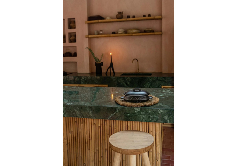 Pot ovale brûlé avec motif et poignées latérales - Noir - JAES032B - Bazar Bizar Pot ovale brûlé avec motif et poignées latérales - Noir - JAES032B - Bazar Bizar