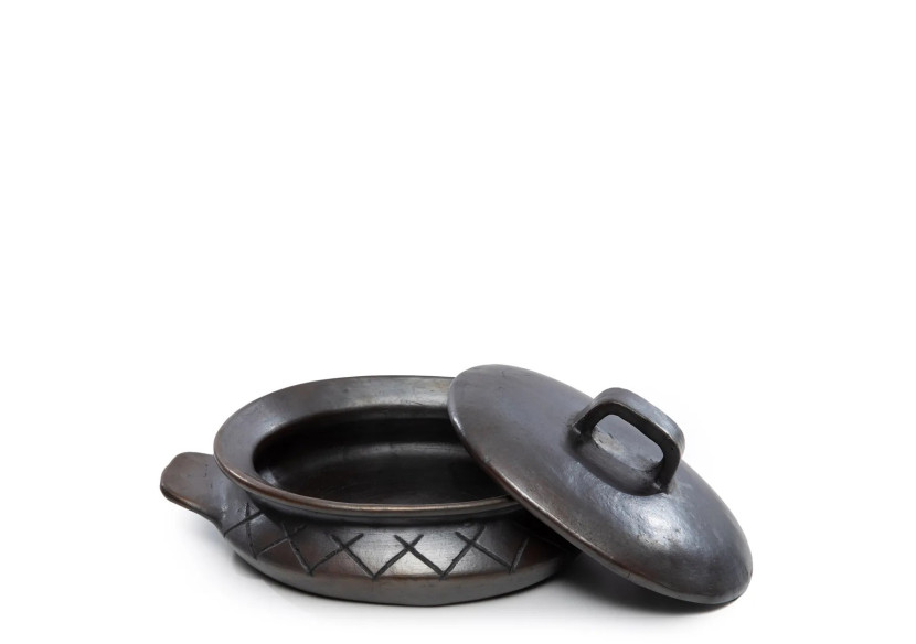 Pot ovale brûlé avec motif et poignées latérales - Noir - JAES032B - Bazar Bizar Pot ovale brûlé avec motif et poignées latérales - Noir - JAES032B - Bazar Bizar