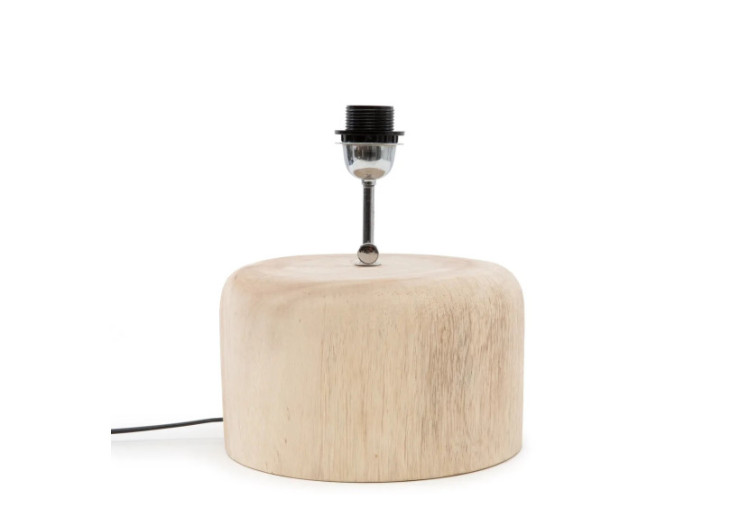 Base de lampe de table en bois de teck - Naturel - JABR065N - Bazar Bizar
