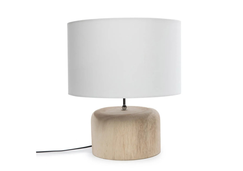 Base de lampe de table en bois de teck - Naturel - JABR065N - Bazar Bizar