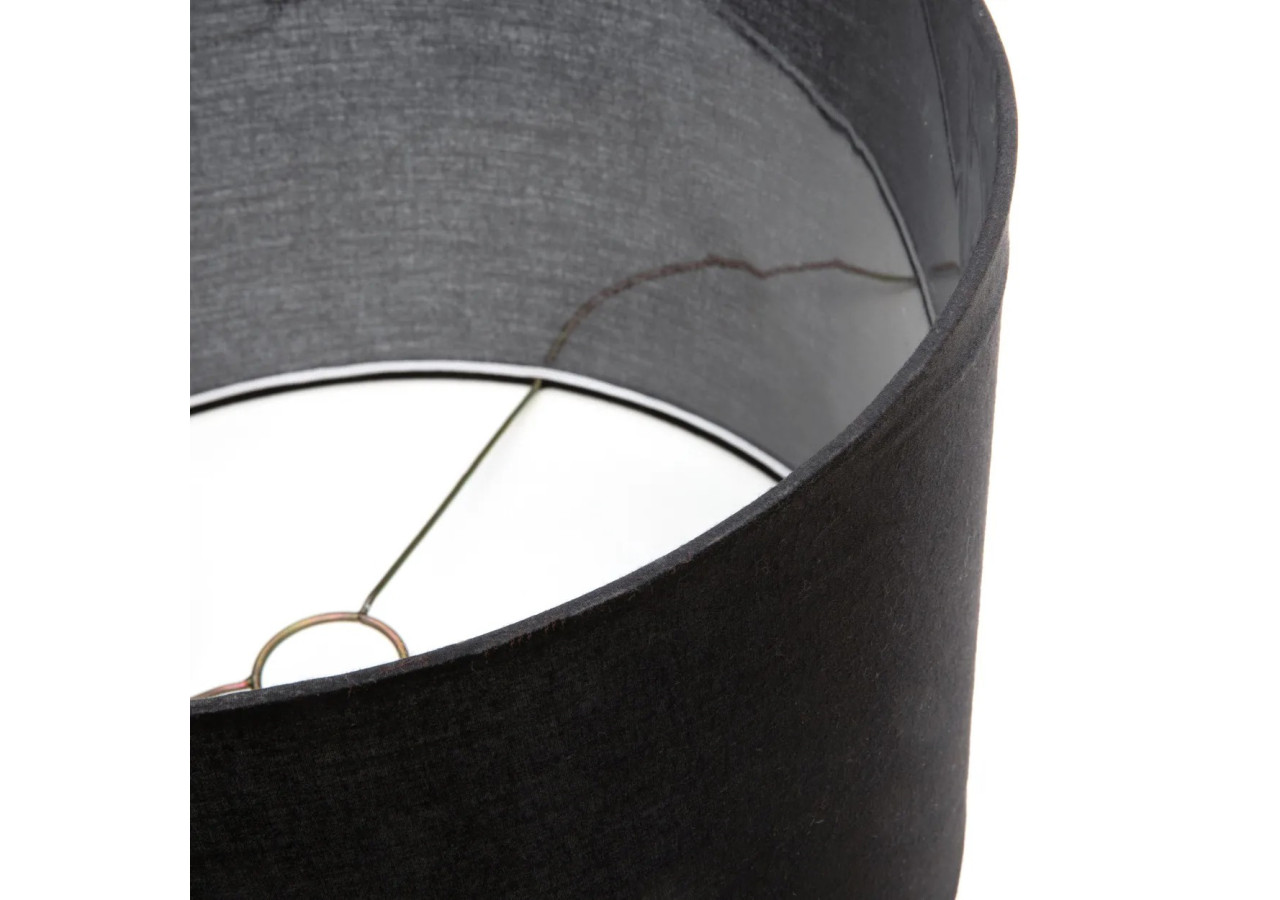 Lampe de table en bois de teck - Noir Naturel - JABR064NB - Bazar Bizar