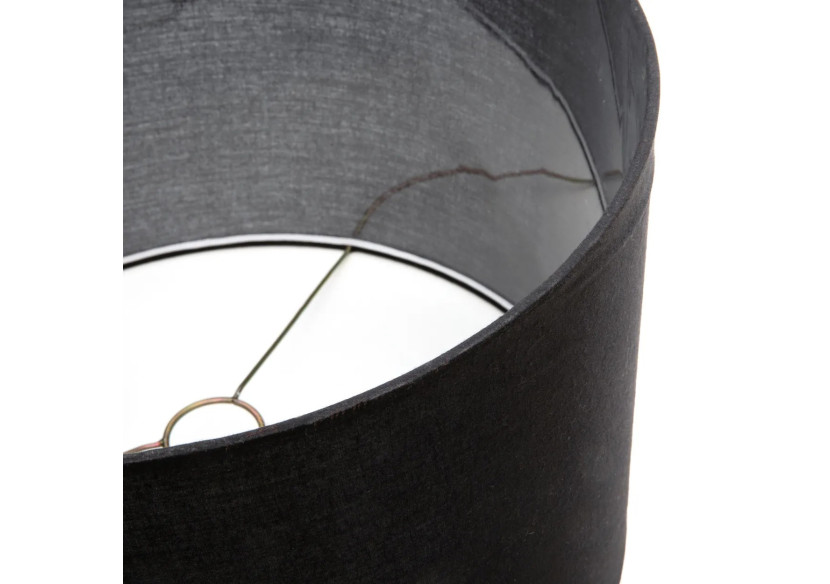 Lampe de table en bois de teck - Noir Naturel - JABR064NB - Bazar Bizar