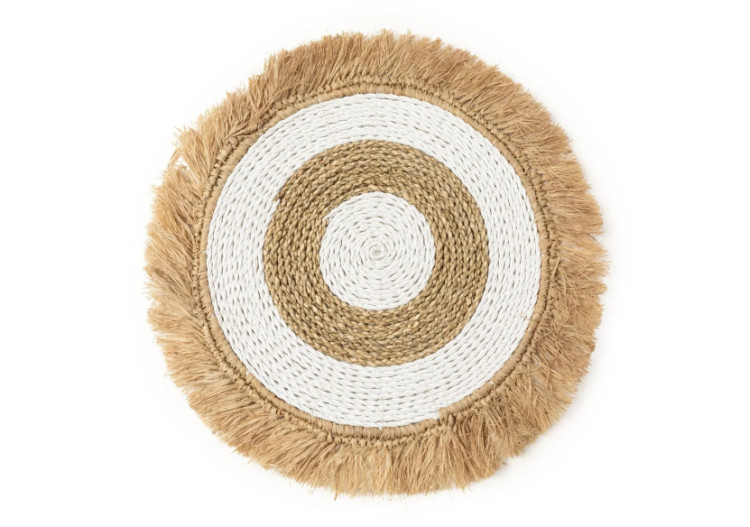 Set de sous-assiettes en raffia de mer - Blanc Naturel - BAVE001NW - Bazar Bizar
