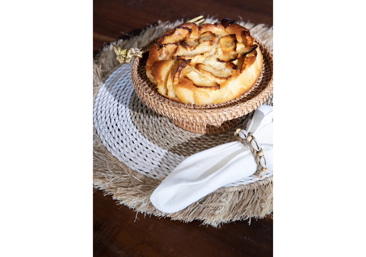 Set de sous-assiettes en raffia de mer - Blanc Naturel - BAVE001NW - Bazar Bizar