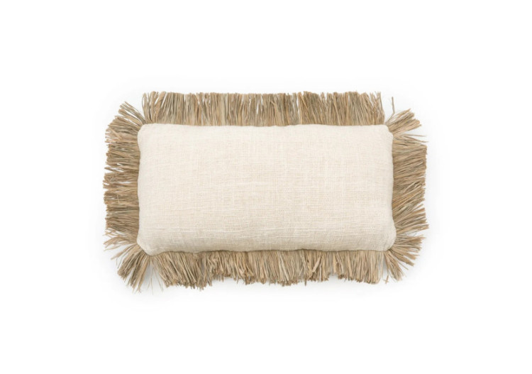 Housse de coussin Saint Tropez - Blanc Naturel - 30x50 - JABR021NW-30x50 - Bazar Bizar