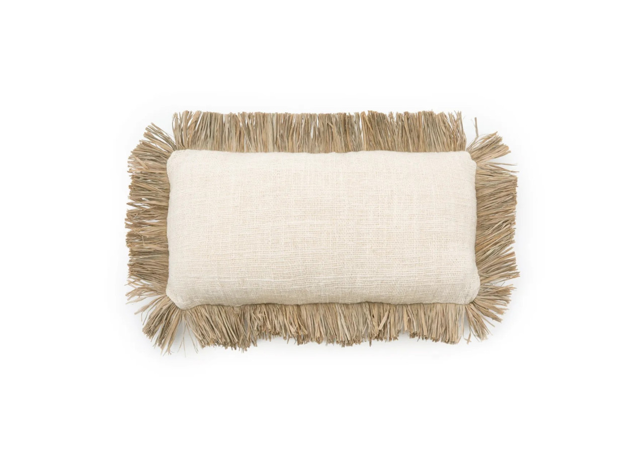 Housse de coussin Saint Tropez - Blanc Naturel - 30x50 - JABR021NW-30x50 - Bazar Bizar