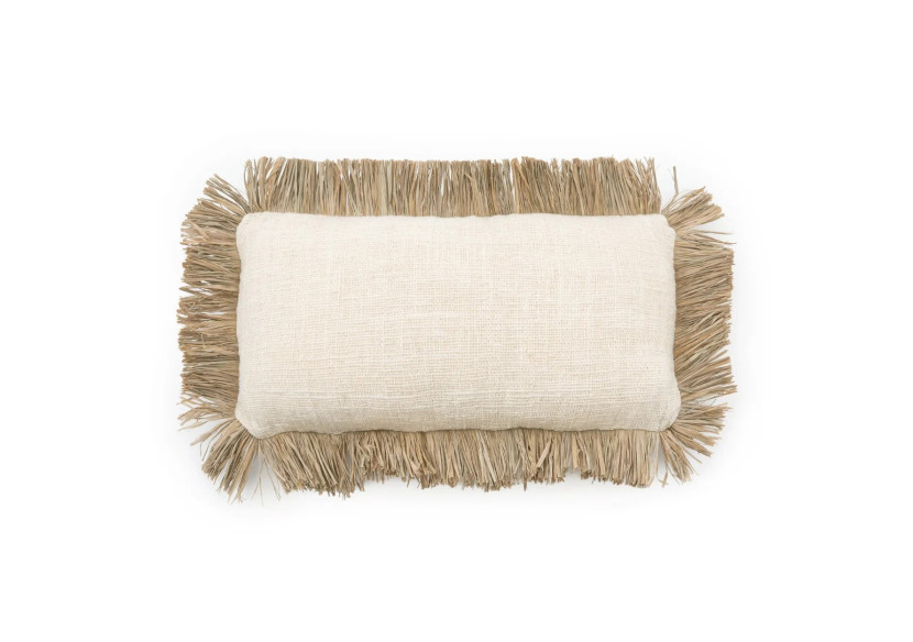 Housse de coussin Saint Tropez - Blanc Naturel - 30x50 - JABR021NW-30x50 - Bazar Bizar