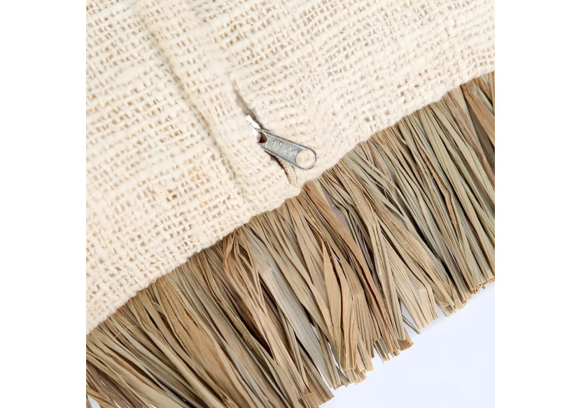 Housse de coussin Saint Tropez - Blanc Naturel - 30x50 - JABR021NW-30x50 - Bazar Bizar