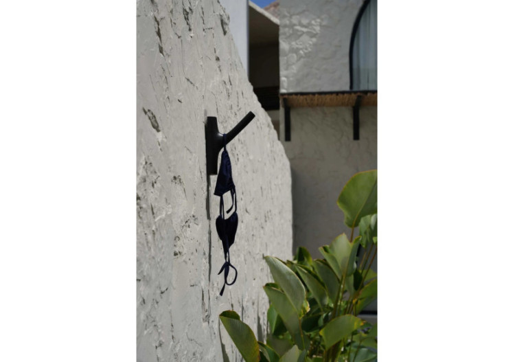 Crochet en bois de teck - Noir - JABR058B - Bazar Bizar 2