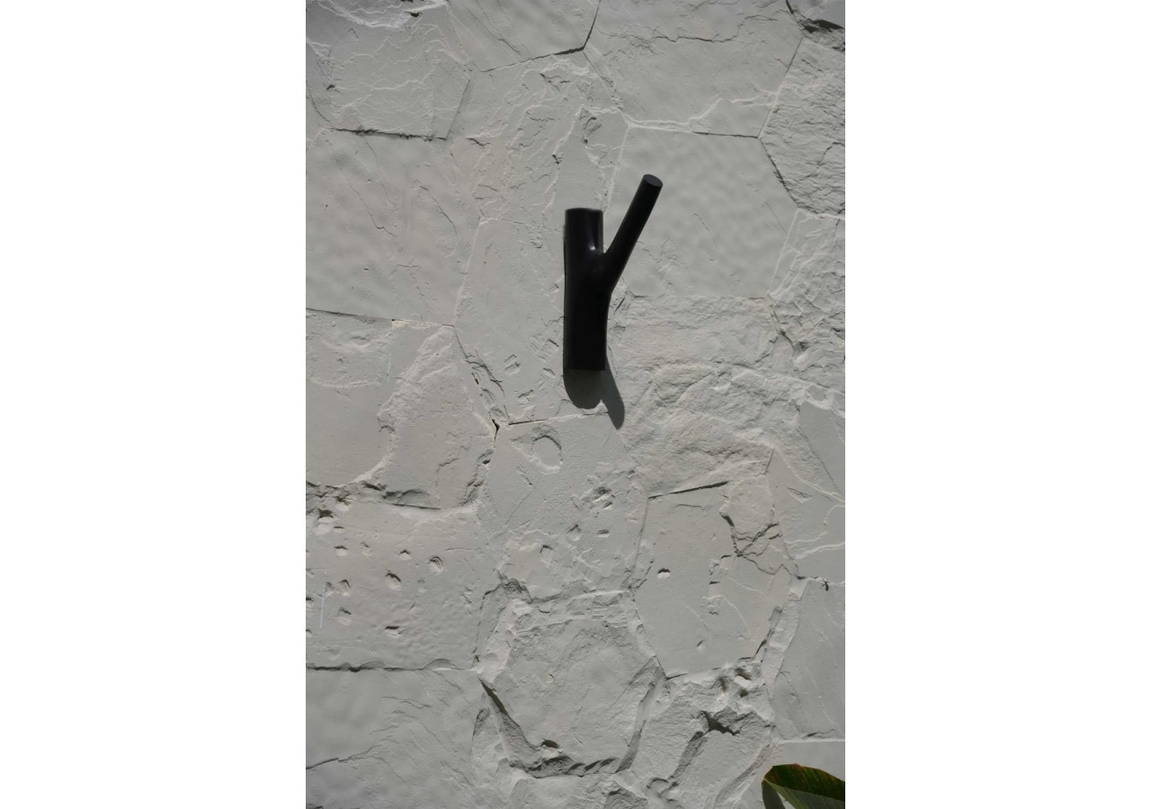 Crochet en bois de teck - Noir - JABR058B - Bazar Bizar