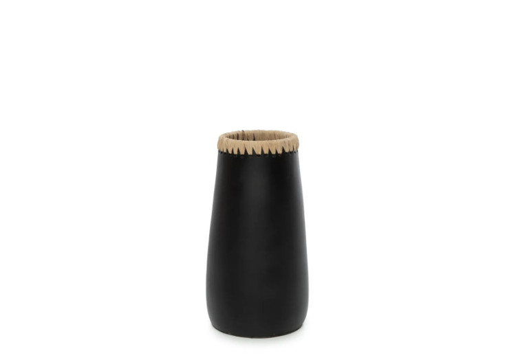 Vase Élégué SNEAKY - Noir Naturel - Taille M - JABR039BN-M - Bazar Bizar