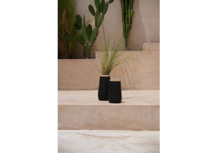 Vase Élégué SNEAKY - Noir Naturel - Taille M - JABR039BN-M - Bazar Bizar 2