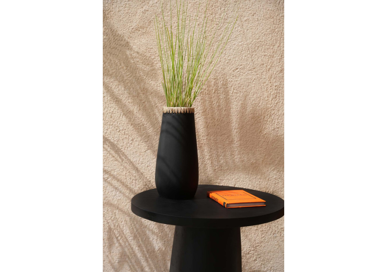 Vase Élégué SNEAKY - Noir Naturel - Taille L - JABR039BN-L - Bazar Bizar