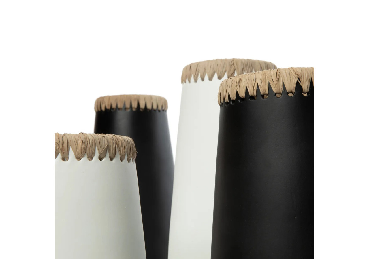 Vase Élégué SNEAKY - Noir Naturel - Taille L - JABR039BN-L - Bazar Bizar