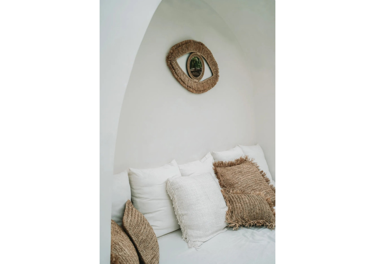 Miroir RAFFIA - Œil Naturel - Taille M - BAVE006N-M-40x70 - Bazar Bizar