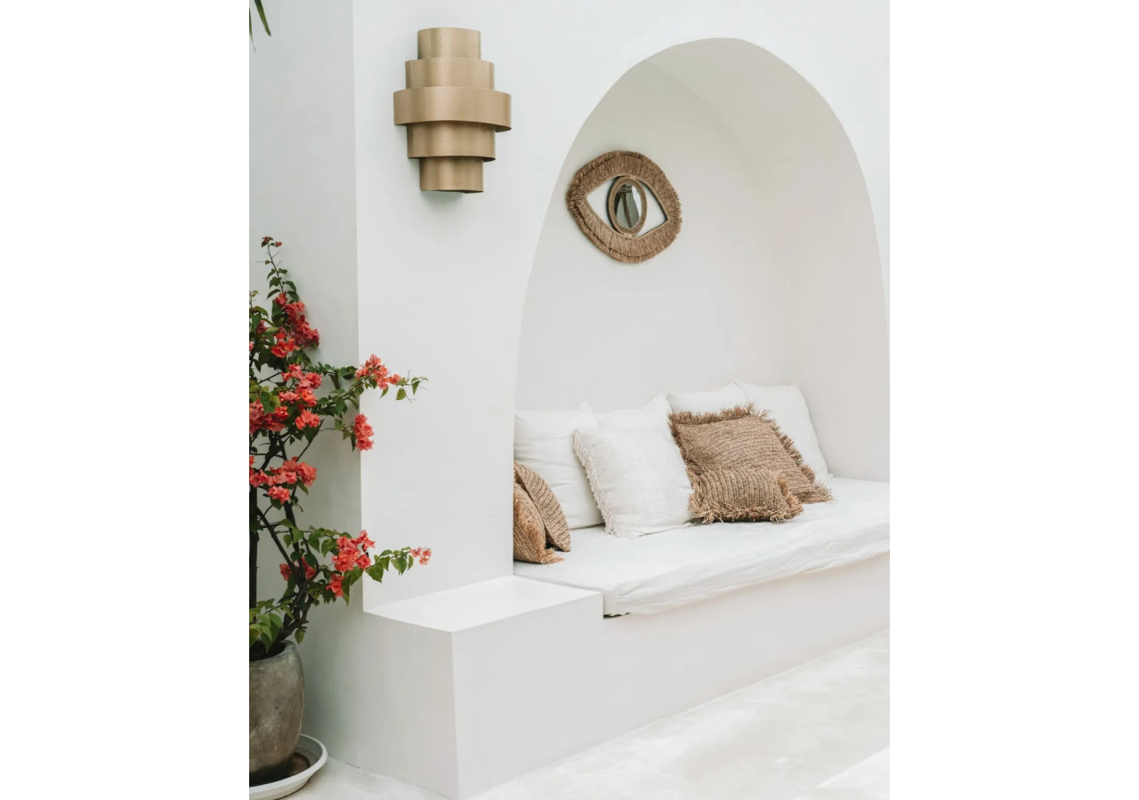 Miroir RAFFIA - Œil Naturel - Taille M - BAVE006N-M-40x70 - Bazar Bizar