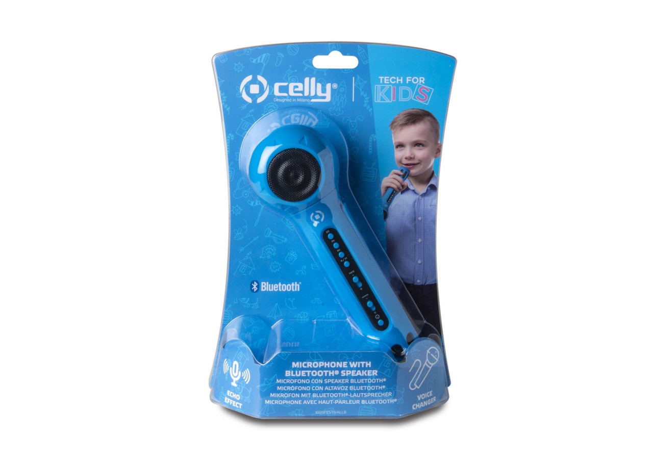 Microphone Tech pour Enfants avec Haut-Parleur Bluetooth 3W - CE 752622 - Celly