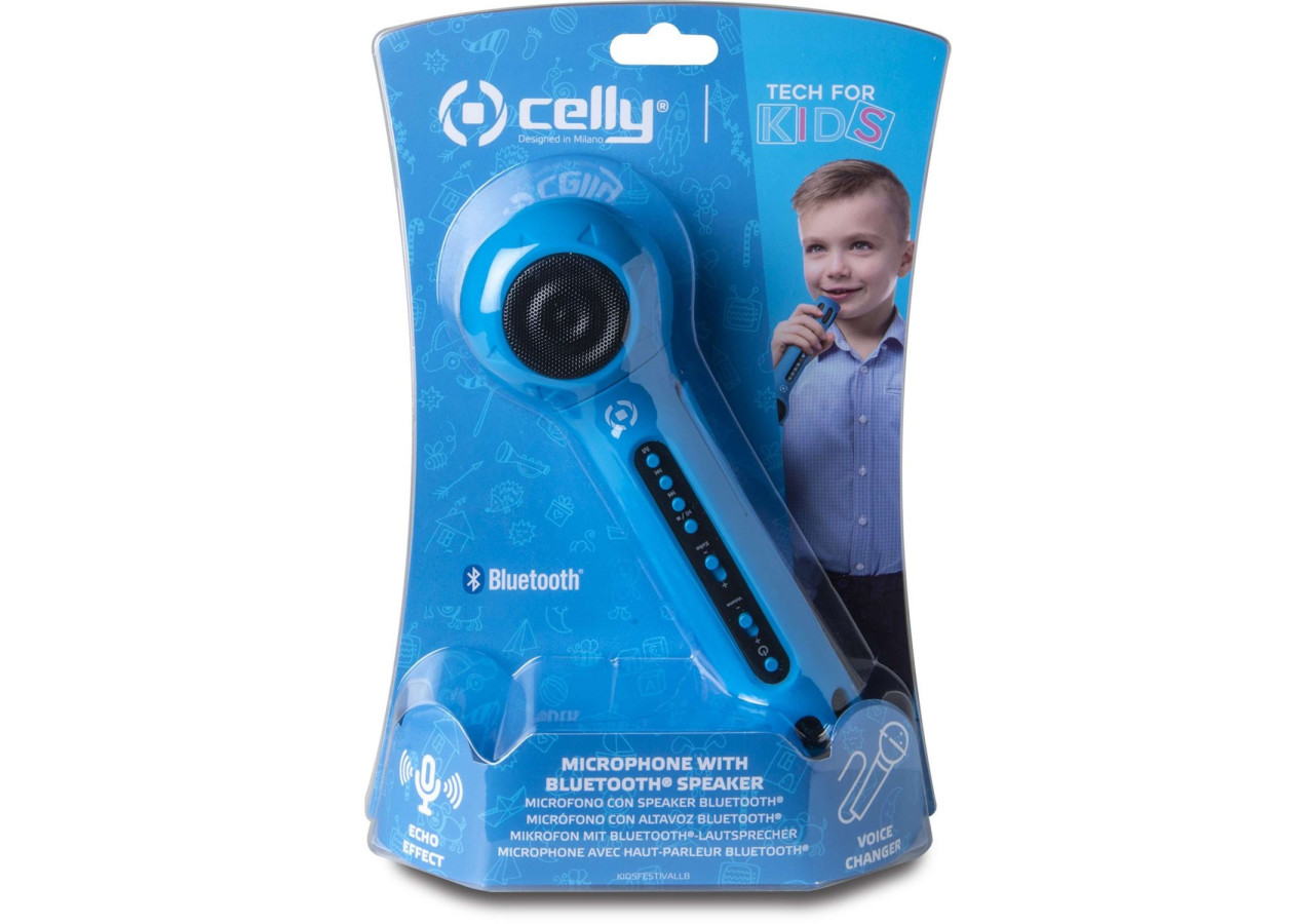 Microphone Tech pour Enfants avec Haut-Parleur Bluetooth 3W - CE 752622 - Celly