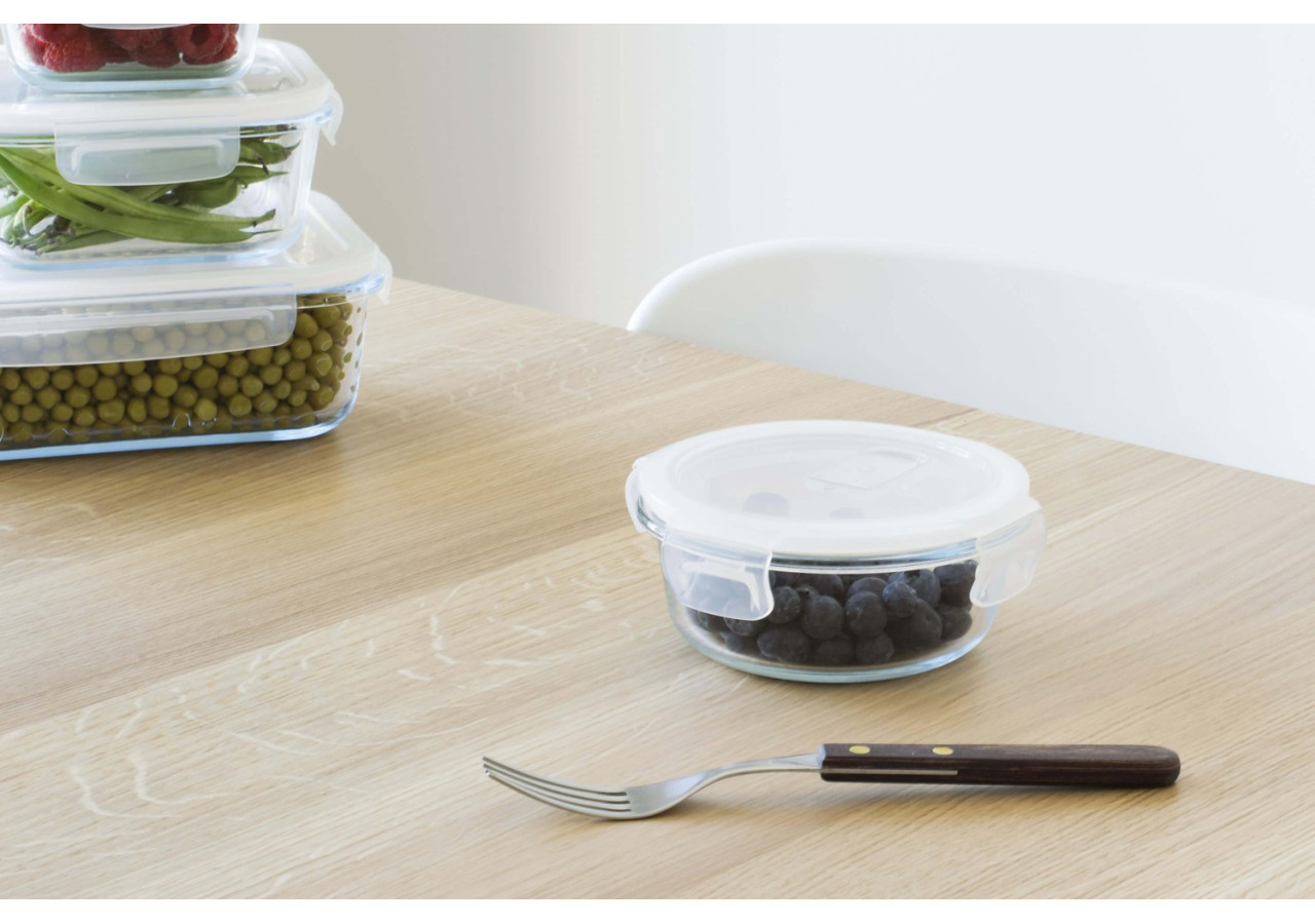 Boîte de Conservation RONDE 400 ml - Verre Borosilicaté - PE 812236 - Pebbly