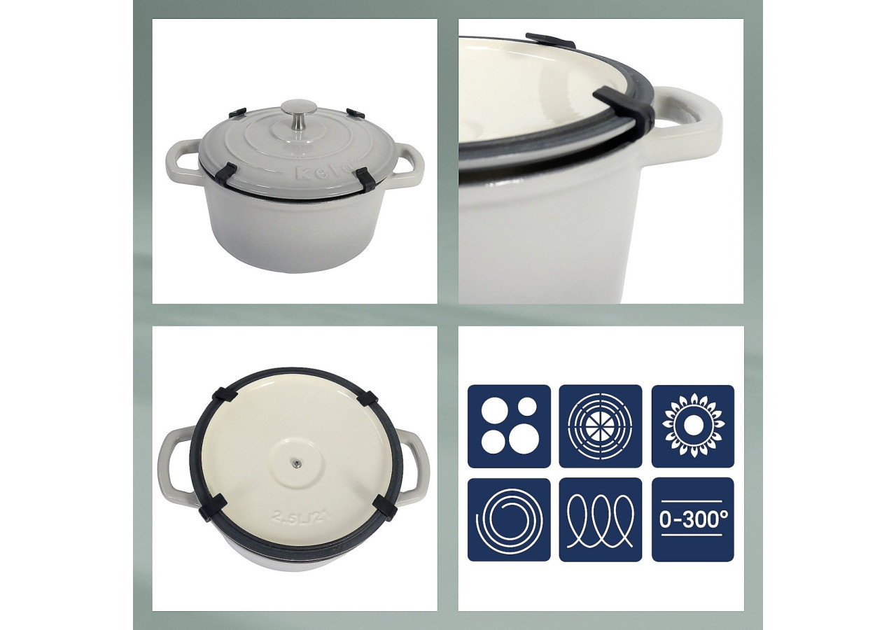 Braadpan Calido - Ovale 9,3 litres avec couvercle - KE 126093 - Kela Keuken