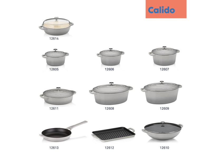 Braadpan Calido - Ovale 9,3 litres avec couvercle - KE 126093 - Kela Keuken