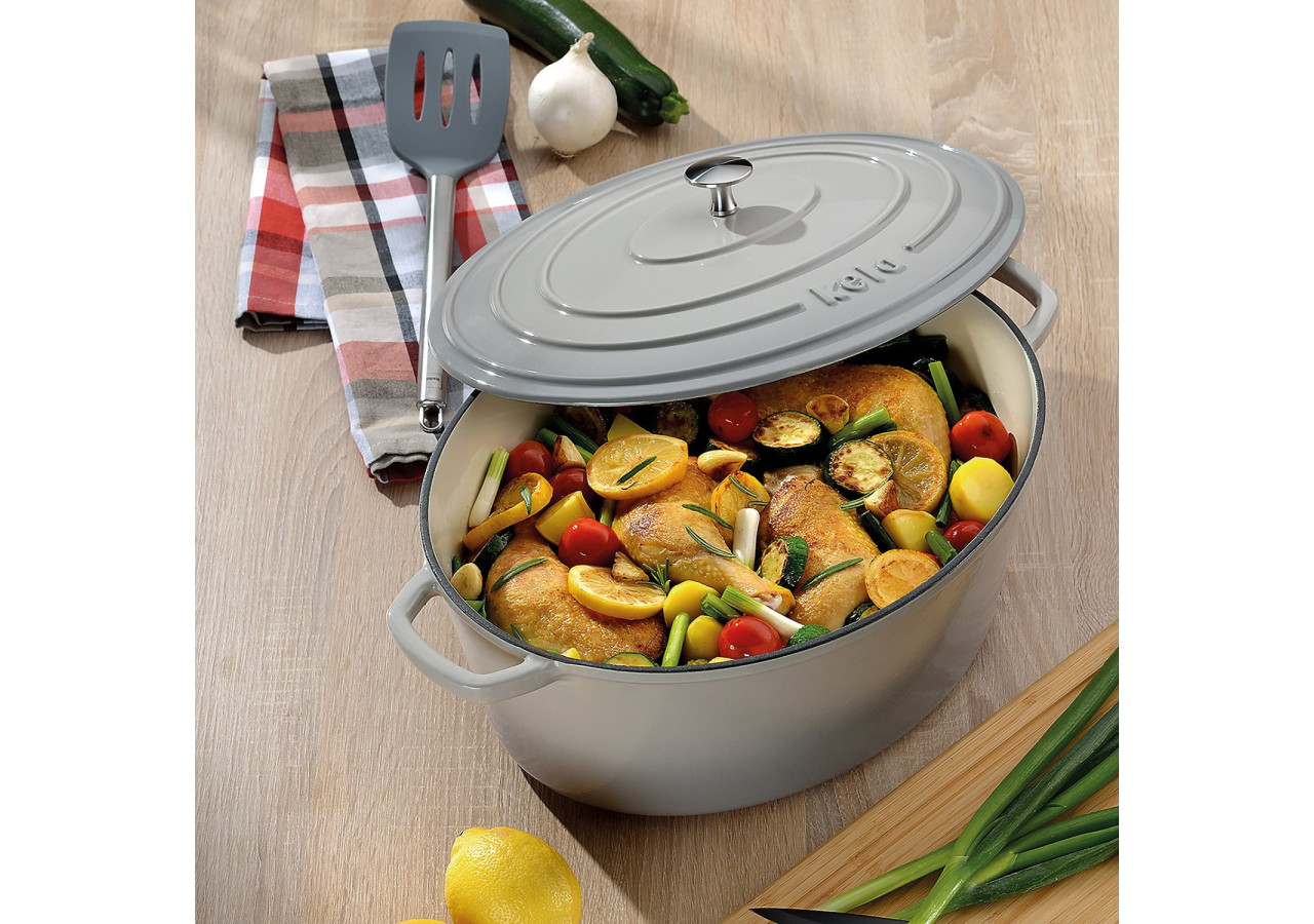 Braadpan Calido - Ovale 9,3 litres avec couvercle - KE 126093 - Kela Keuken