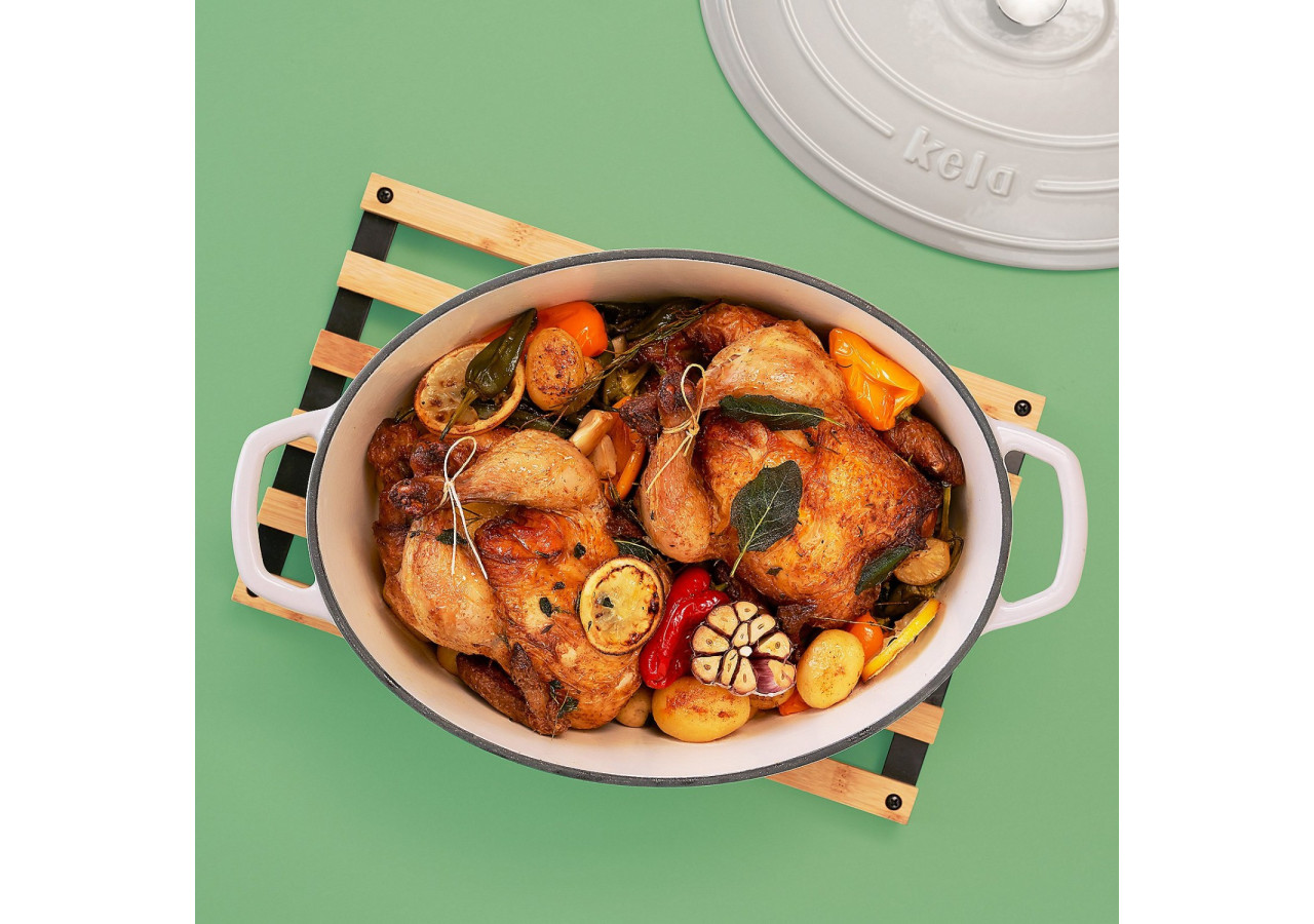 Braadpan Calido - Ovale 9,3 litres avec couvercle - KE 126093 - Kela Keuken