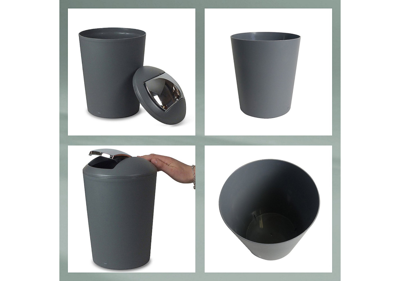 Corbeille Marta - 1,7 litres avec couvercle pivotant - KE 222726 - Kela Badkamer