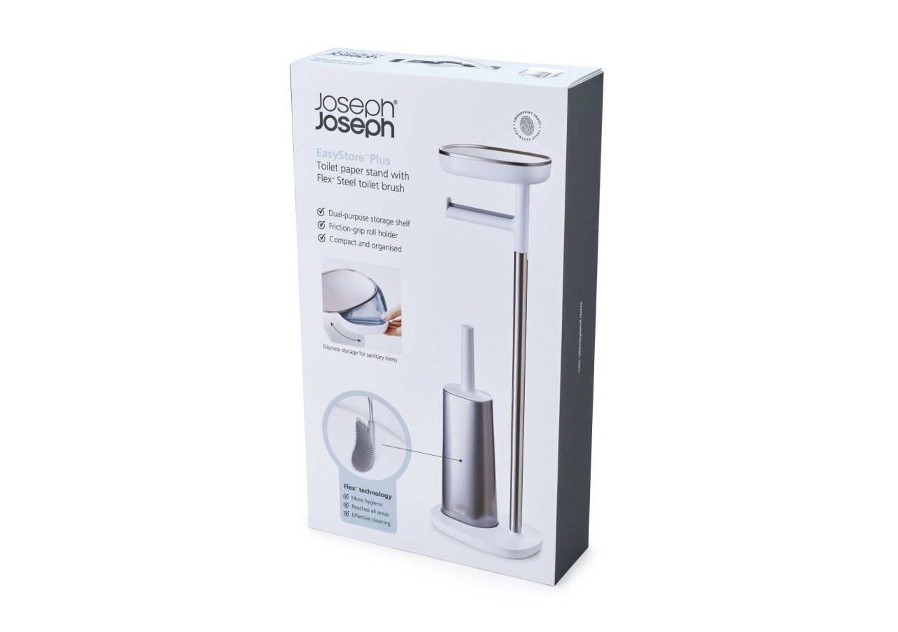 Porte-rouleau et brosse de toilette EasyStore - Praticité et style - JJ 705195 - Joseph Joseph