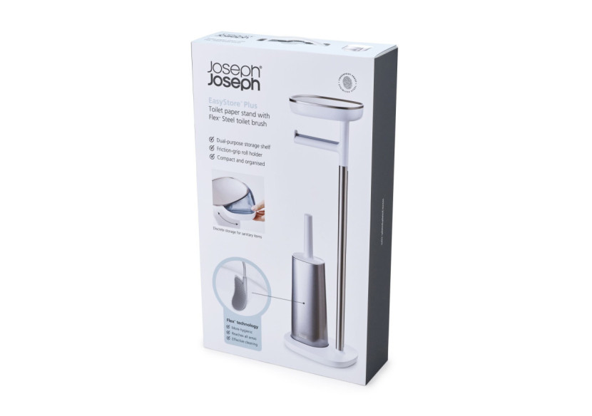 Porte-rouleau et brosse de toilette EasyStore - Praticité et style - JJ 705195 - Joseph Joseph Porte-rouleau et brosse de toilette EasyStore - Praticité et style - JJ 705195 - Joseph Joseph