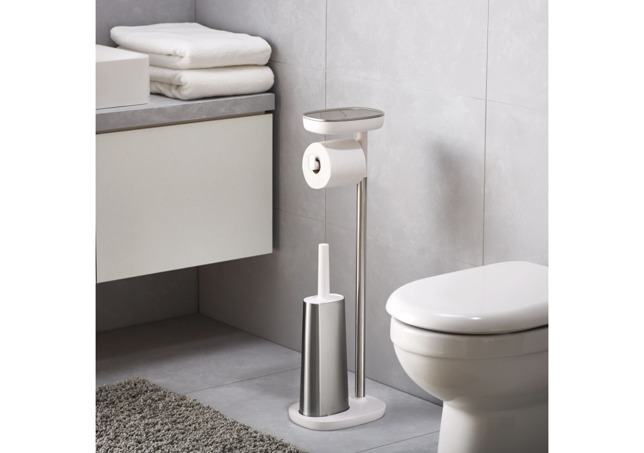 Porte-rouleau et brosse de toilette EasyStore - Praticité et style - JJ 705195 - Joseph Joseph