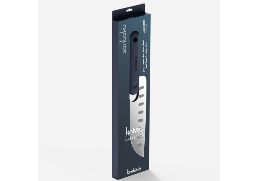 Couteau Santoku - 29 cm, édition Black de Trebonn - TB 330339 - Trebonn