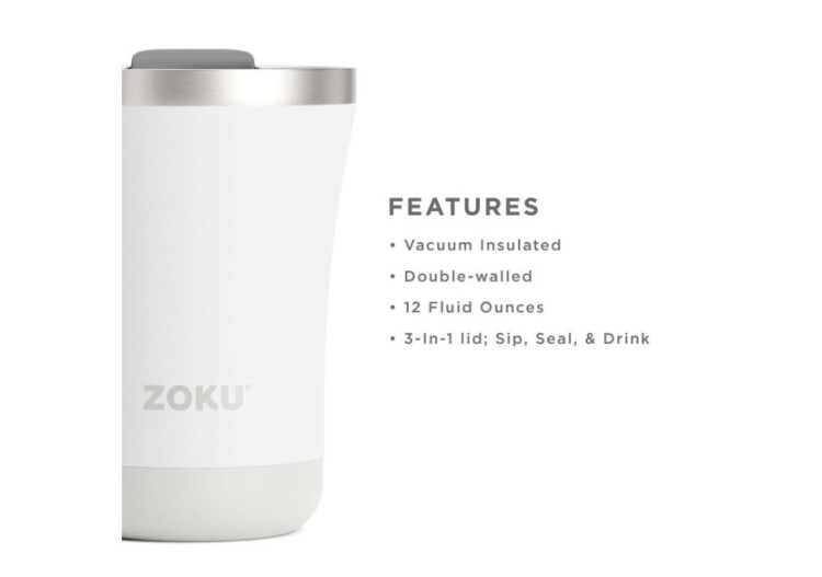 Thermosbeker Zoku - 350 ml, gris, 3-en-1 - ZK 163-10 - Zoku 2