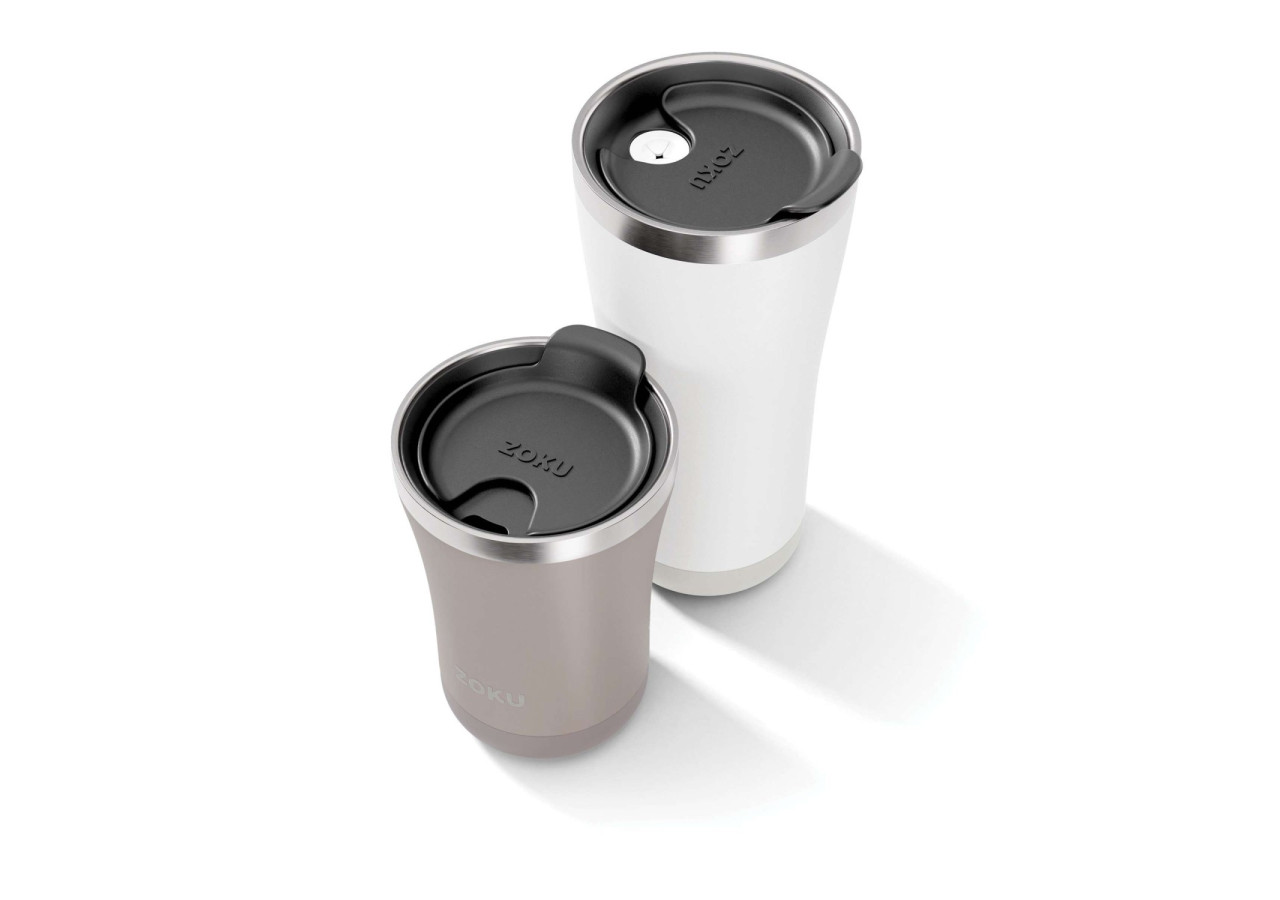 Thermosbeker Zoku - 350 ml, gris, 3-en-1 - ZK 163-10 - Zoku