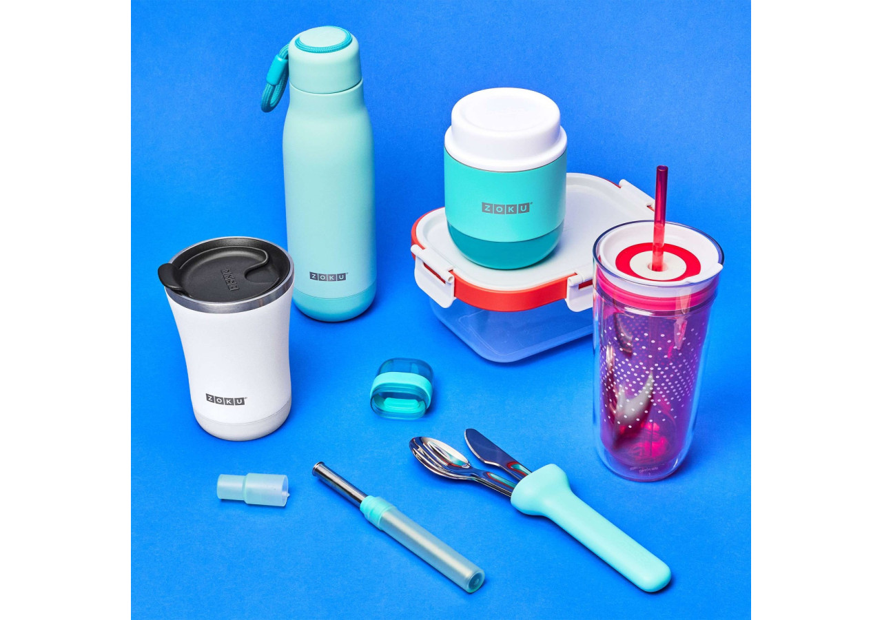 Thermosbeker Zoku - 350 ml, gris, 3-en-1 - ZK 163-10 - Zoku