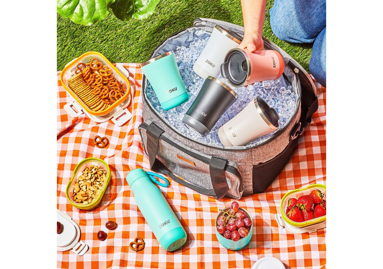 Thermosbeker Zoku - 350 ml, gris, 3-en-1 - ZK 163-10 - Zoku