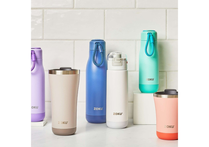 Thermosbeker Zoku - 350 ml, gris, 3-en-1 - ZK 163-10 - Zoku Thermosbeker Zoku - 350 ml, gris, 3-en-1 - ZK 163-10 - Zoku