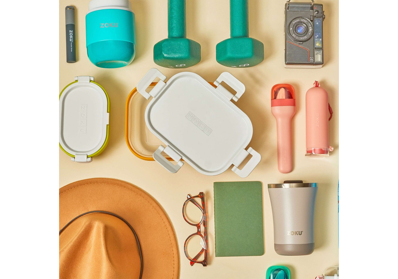 Thermosbeker Zoku - 350 ml, gris, 3-en-1 - ZK 163-10 - Zoku