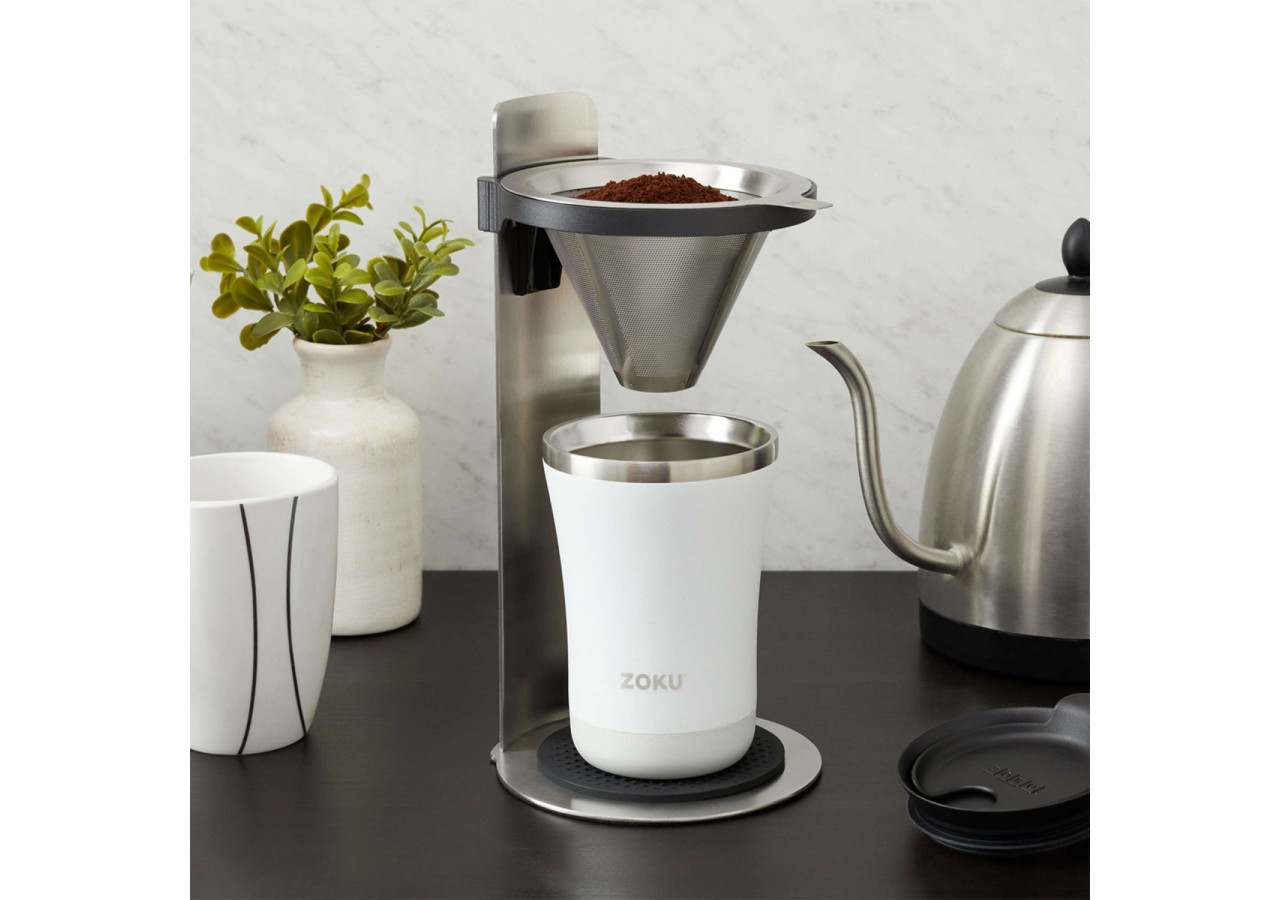 Thermosbeker Zoku - 350 ml, gris, 3-en-1 - ZK 163-10 - Zoku