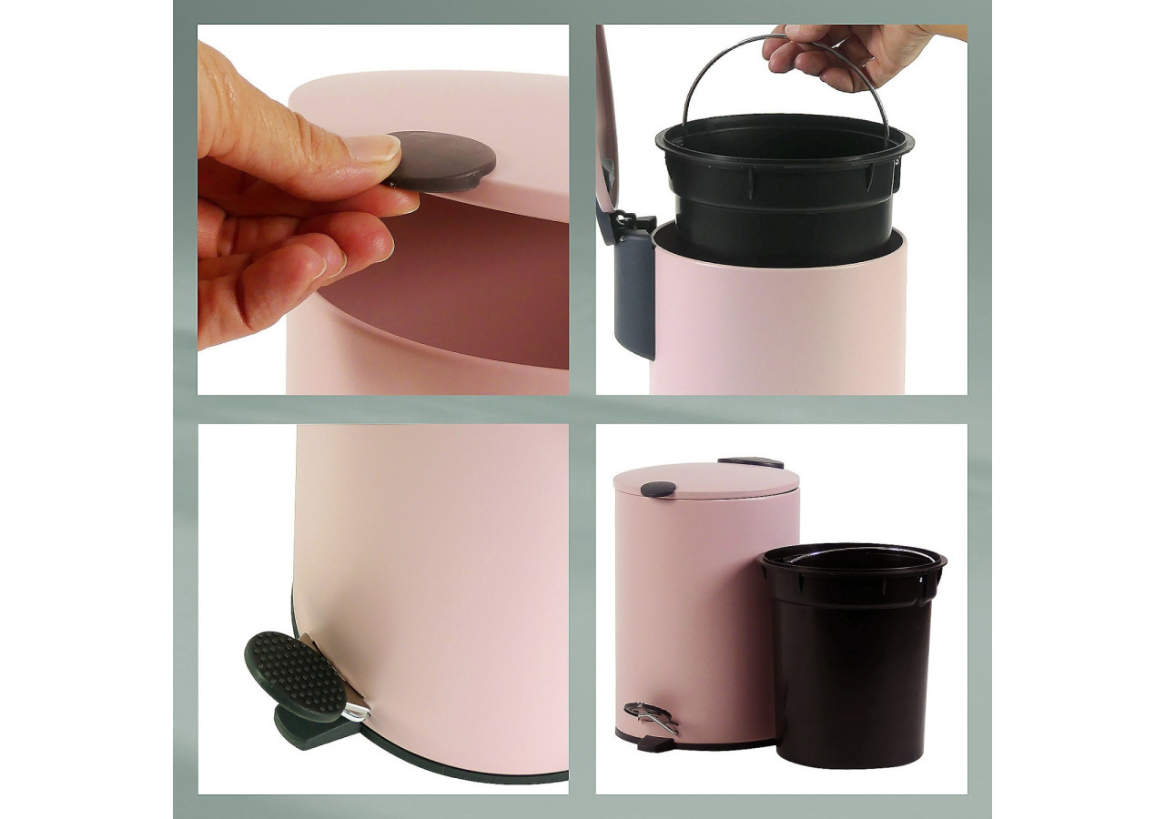 Poubelle MATS - Pédale 3L en métal, design élégant - KE 236174 - Kela Badkamer