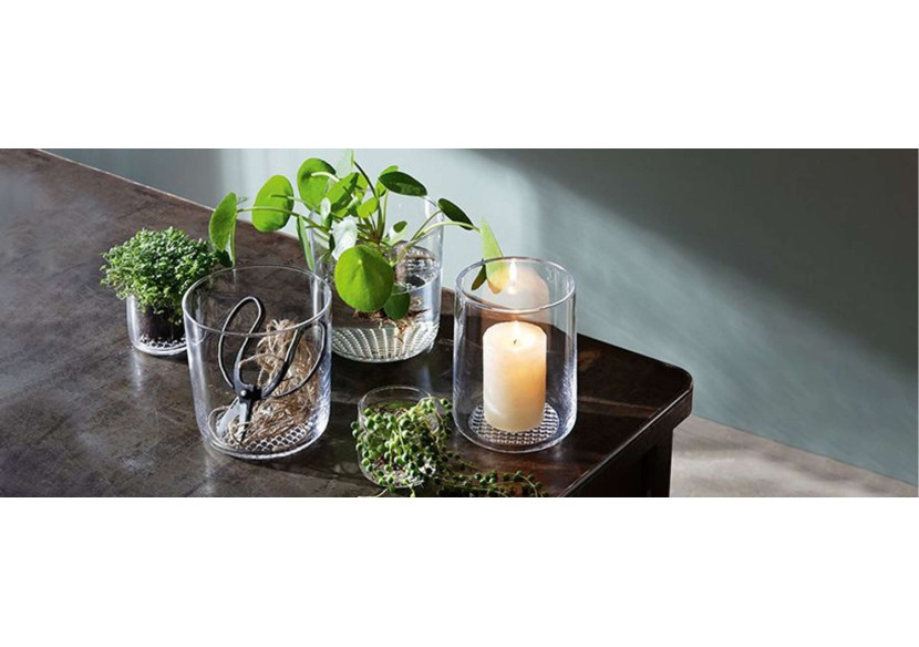 Vase Market - 17,5 cm en verre élégant - LS 576065 - L.S.A.