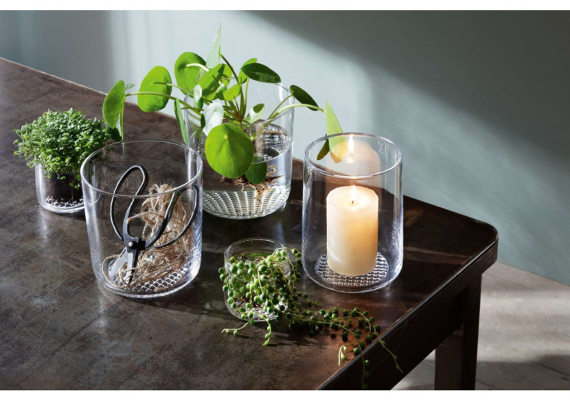 Vase Market - 17,5 cm en verre élégant - LS 576065 - L.S.A.