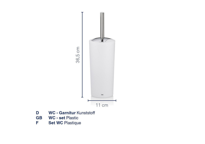 Brosse de toilette Marta - Ensemble en plastique gris moderne - KE 222764 - Kela Badkamer Brosse de toilette Marta - Ensemble en plastique gris moderne - KE 222764 - Kela Badkamer