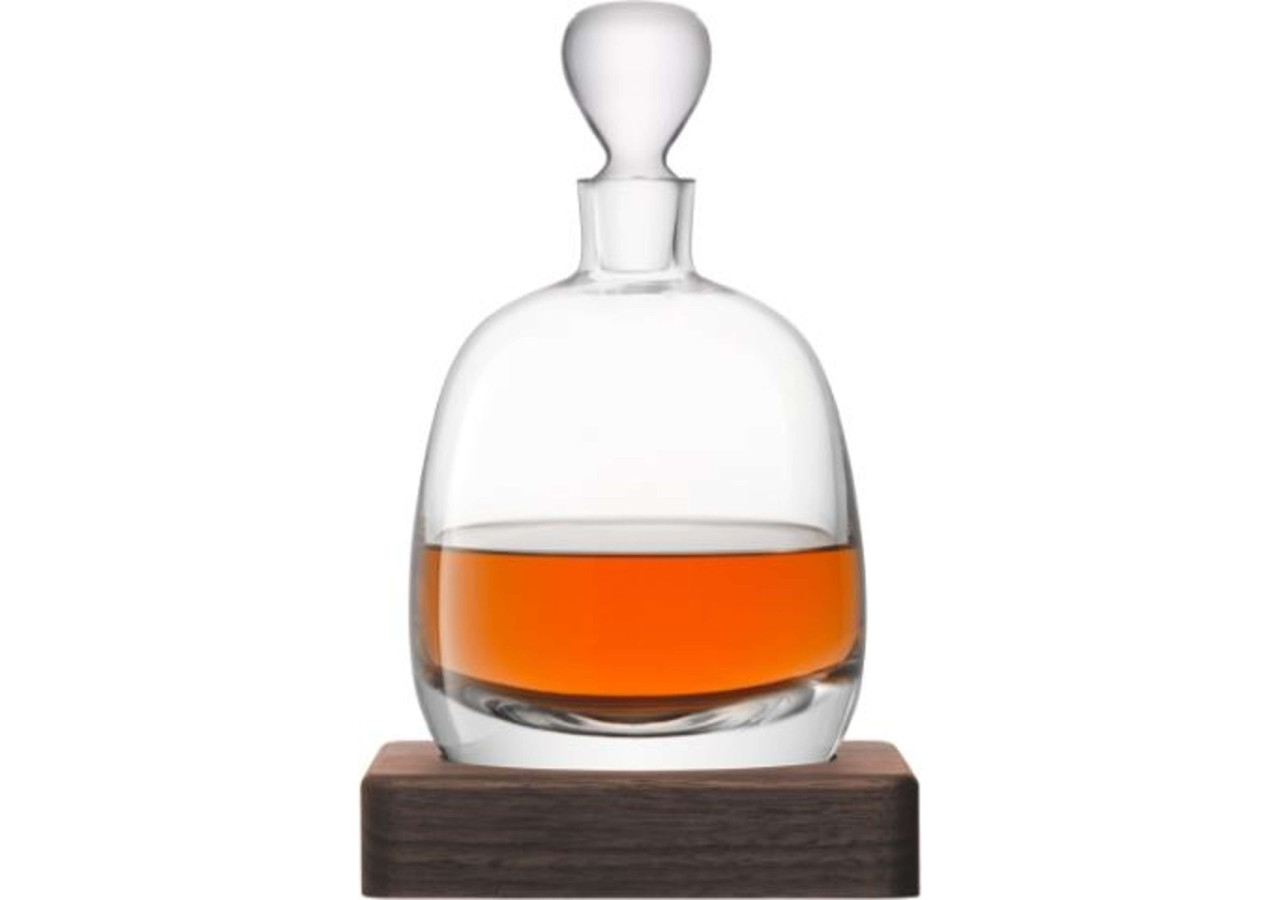 Carafe à whisky Islay - 1 litre avec socle en noyer - LS 527852 - L.S.A.