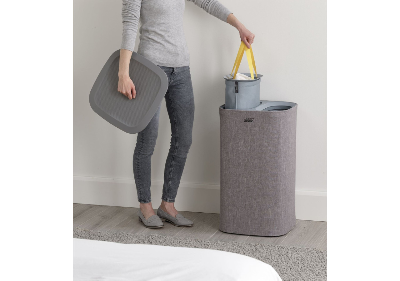 Panier à linge Tota - 60 litres avec double compartiment - JJ 003277 - Joseph Joseph