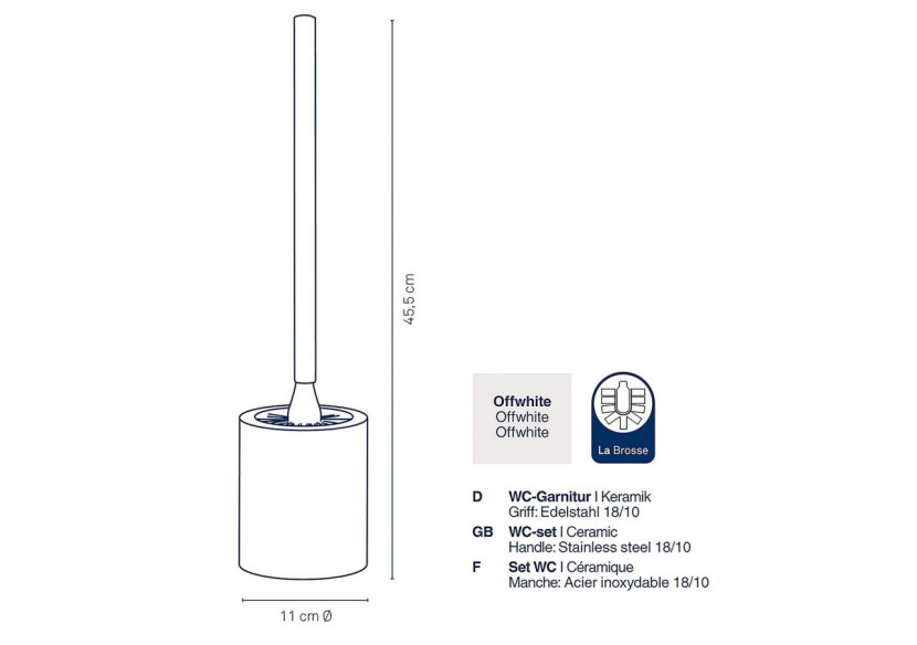 Porte-Brosse Toilette Adele - Élégance et Praticité - KE 237331 - Kela Badkamer Porte-Brosse Toilette Adele - Élégance et Praticité - KE 237331 - Kela Badkamer
