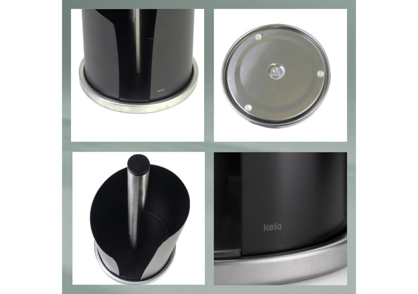 Support à Rouleau de Cuisine Stella - Élégance Noire - KE 112003 - Kela Keuken Support à Rouleau de Cuisine Stella - Élégance Noire - KE 112003 - Kela Keuken