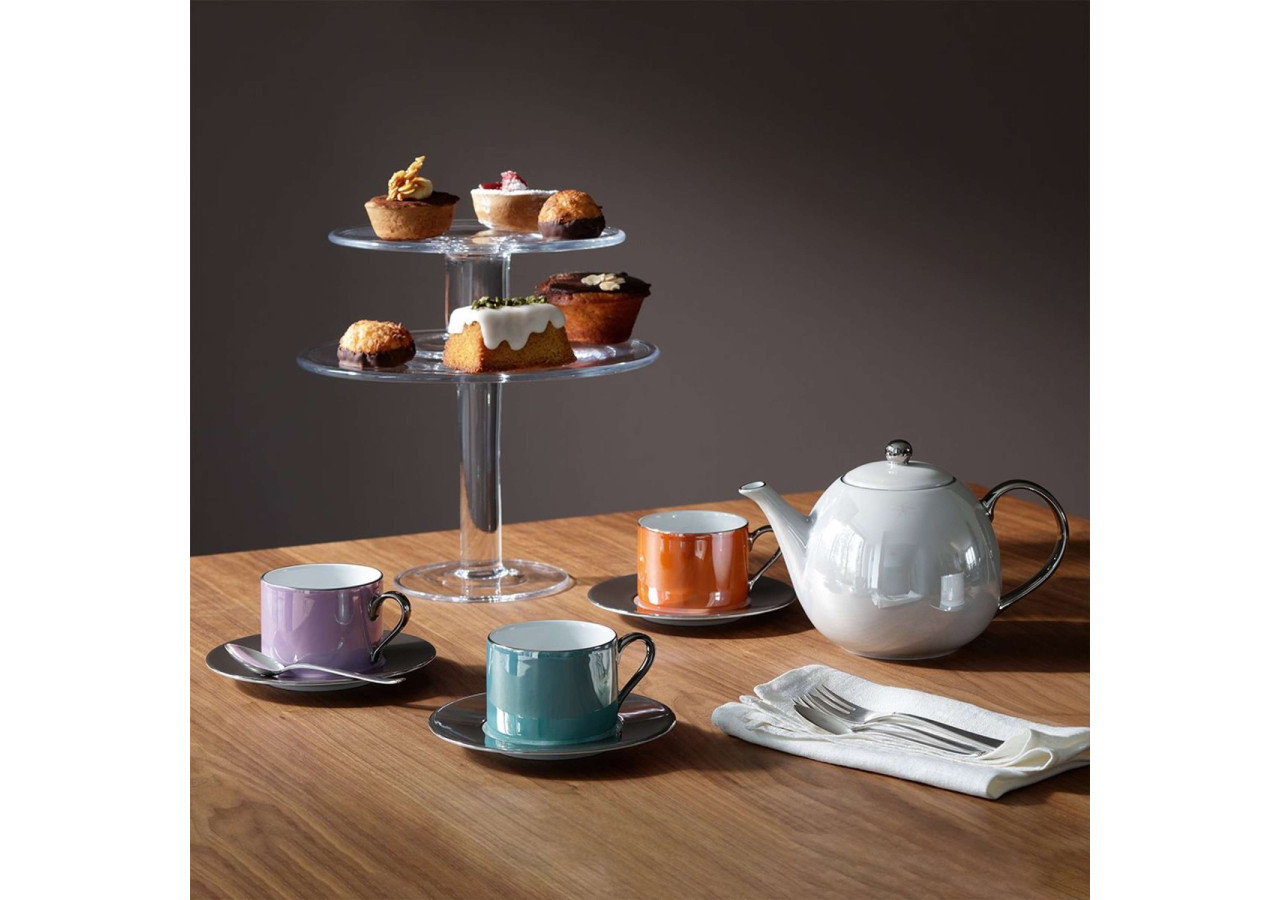 Tasse et Soucoupe Palazzo - Ensemble en Verre 250 ml - LS 630071 - L.S.A.