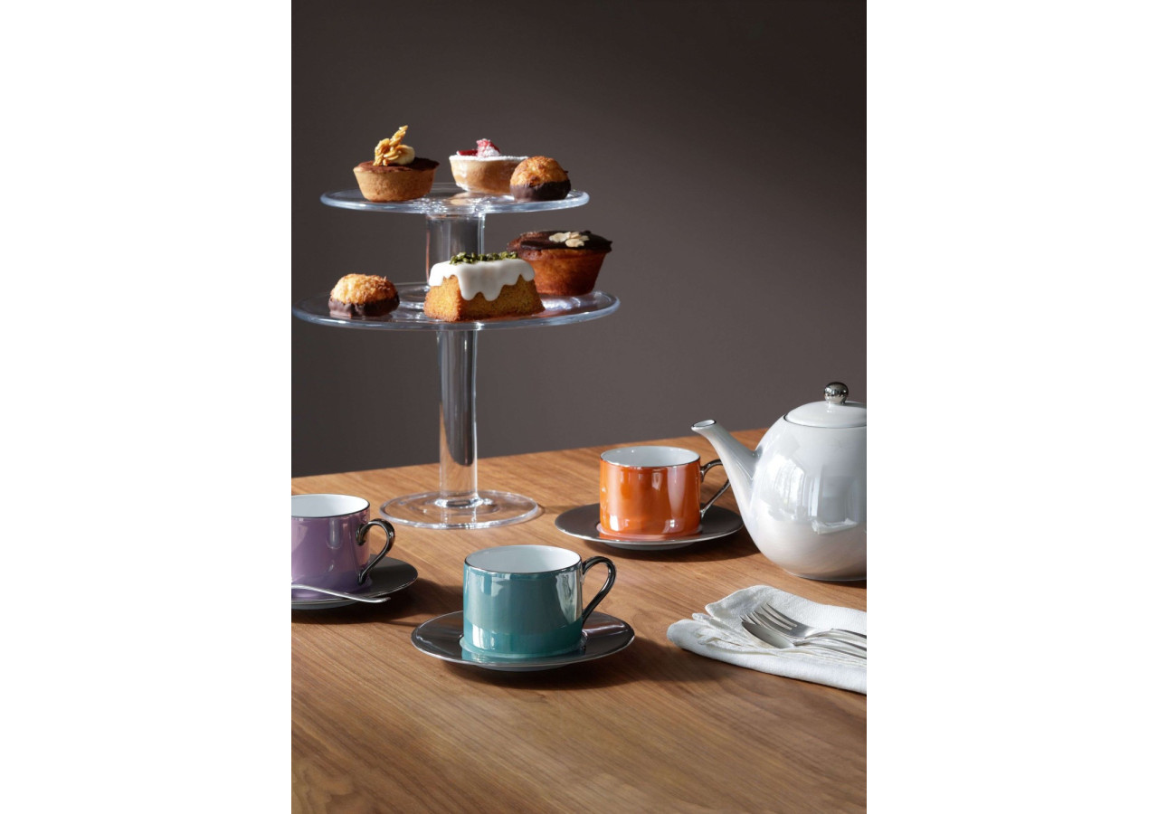 Tasse et Soucoupe Palazzo - Ensemble en Verre 250 ml - LS 630071 - L.S.A.